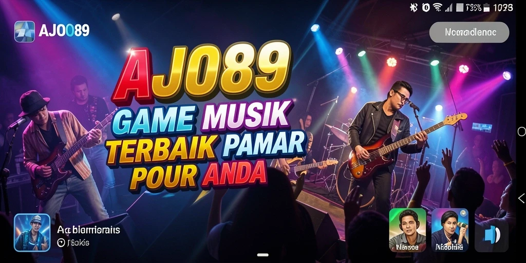 Tampilan gameplay AJO89 dengan antarmuka yang menarik dan interaksi musik yang seru.