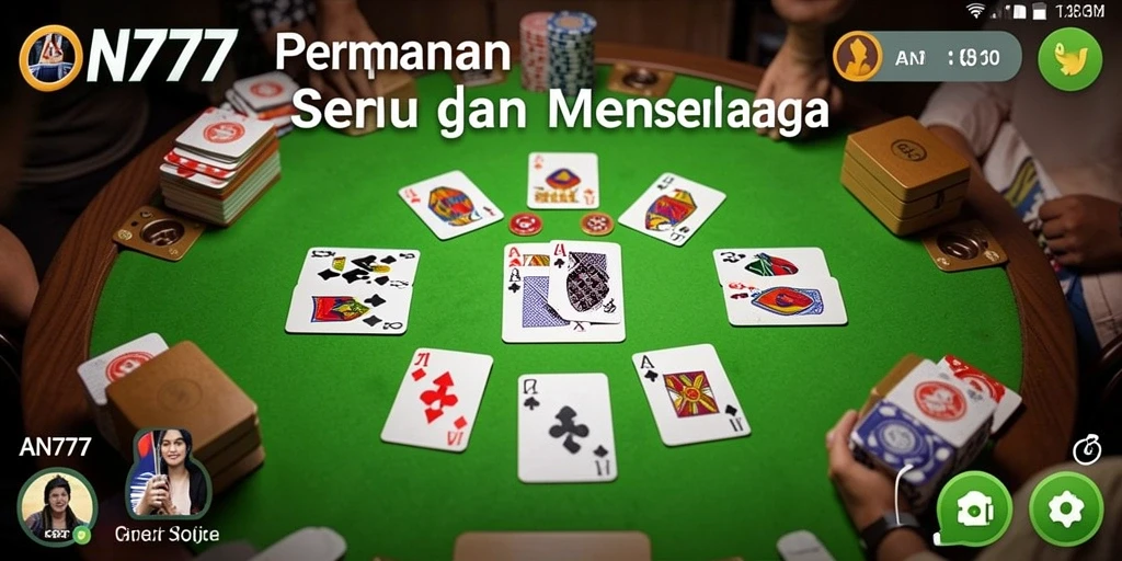 Gameplay AN777 yang seru dalam permainan Gaple.