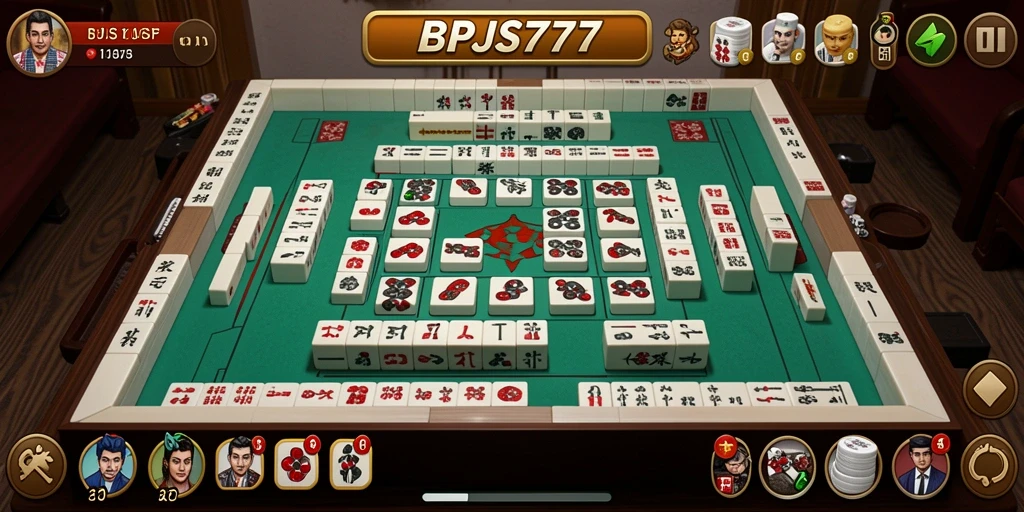Tampilan gameplay menarik yang menunjukkan papan <strong>Mahjong</strong> di <strong>BPJS777</strong>.