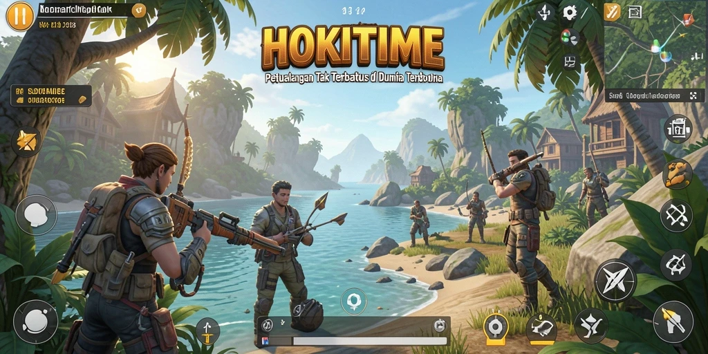Tampilan menawan dari gameplay HOKITIME di dunia terbuka.