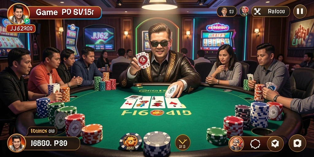 Tampilan gameplay Poker yang seru dan menarik di JJ62.