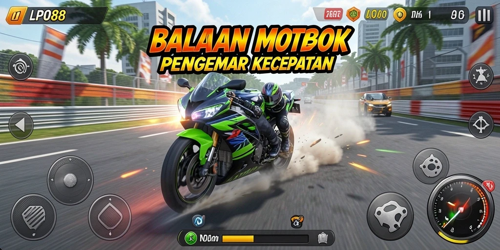 Tampilan menakjubkan saat balapan di LPO88 dengan motor kustomisasi.