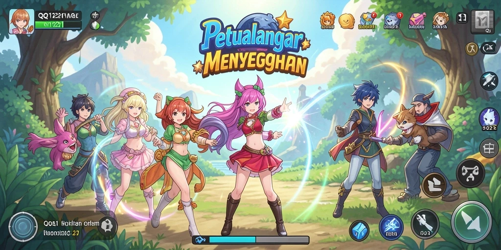 Tampilan gameplay QQ1221 yang luar biasa dan penuh warna.