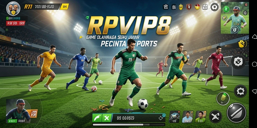Screenshot RPVIP8 menampilkan aksi kompetitif di lapangan.